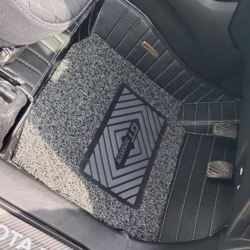 GT Sports 10X Mats With Grass for Toyota Hyryder-Black(GM-Black//Silver)