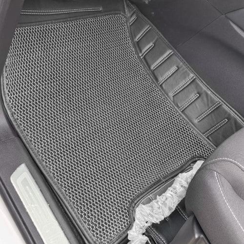 Top Gear 4D Rody HC Leatherite Car Mats for MG Hector (5)-Black(HC-Silver//Black)