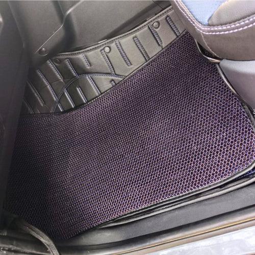 Top Gear 4D Rody HC Leatherite Car Mats for Mahindra Thar III 4 MT-Black(HC-Blue//Black)