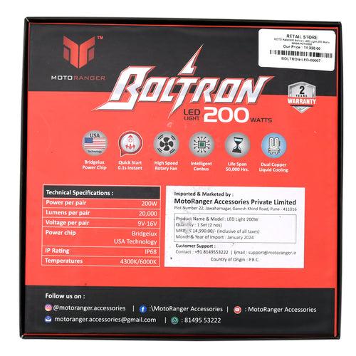 MOTO RANGER Boltron LED Light 200 Watts 6000K-H27/H880