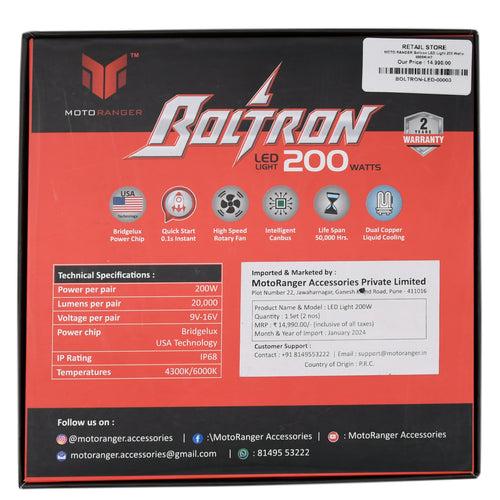 MOTO RANGER Boltron LED Light 200 Watts 6000K-H7