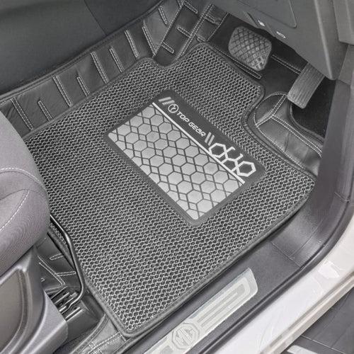 Top Gear 4D Rody HC Leatherite Car Mats for MG Hector (5)-Black(HC-Silver//Black)