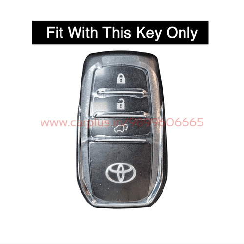 KMH Metal With Silicone Car Key Cover for Toyota Flip Key(3 Button , D5)