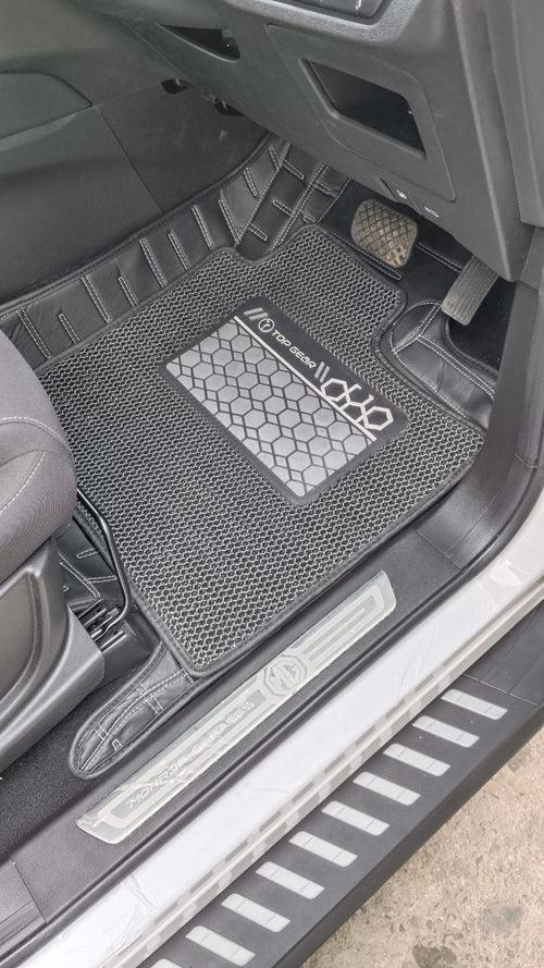 Top Gear 4D Rody HC Leatherite Car Mats for MG Hector (5)-Black(HC-Silver//Black)