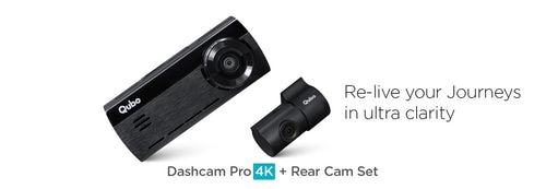 Qubo 4K-HCASV004 Smart Dashcam Pro 4K & Rear Cam With Parking Monitoring (Black)-HCA04