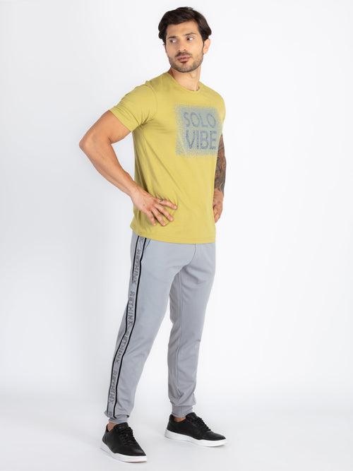 Mens Solid Regular Fit Joggers