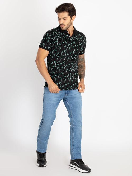 Mens All Over Printed Polo T-Shirt