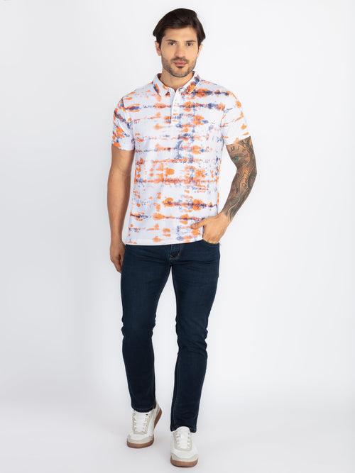 Mens All Over Printed Polo T-Shirt