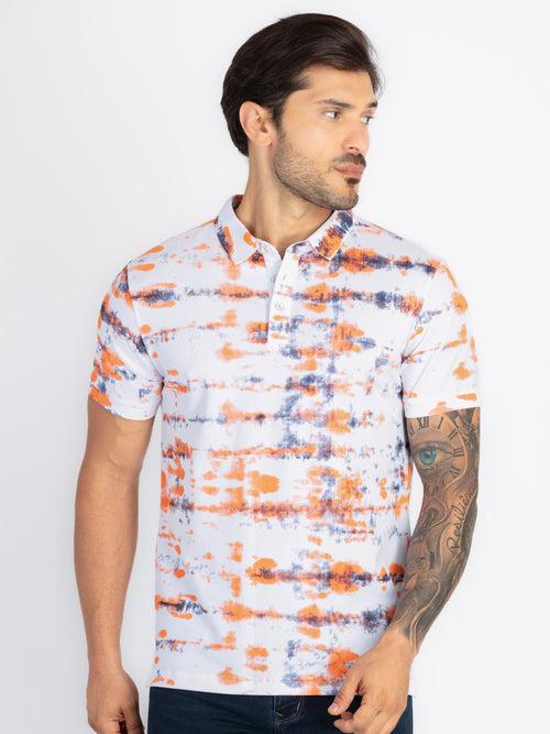 Mens All Over Printed Polo T-Shirt