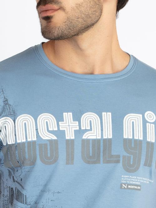 Mens Printed Round Neck T-Shirt