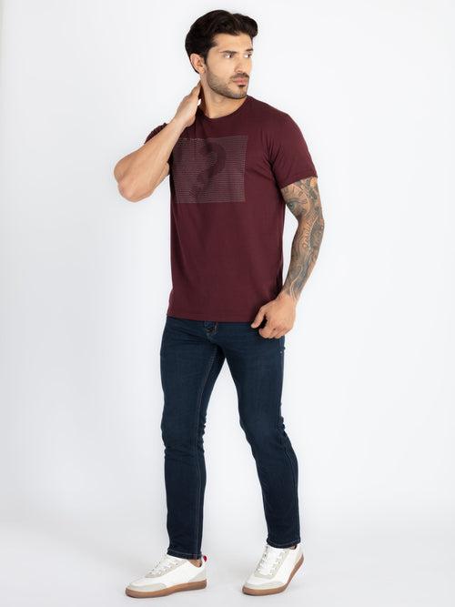 Mens Printed Round Neck T-Shirt