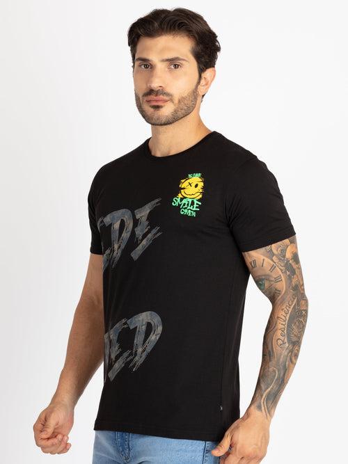 Mens Printed Round Neck T-Shirt