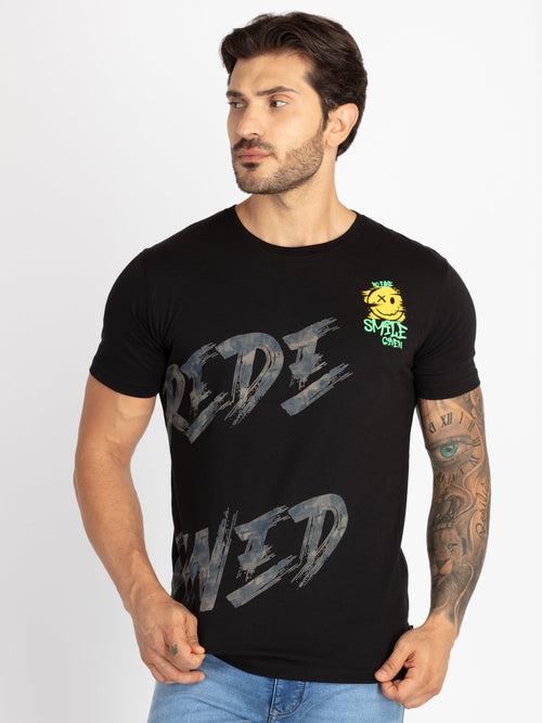 Mens Printed Round Neck T-Shirt