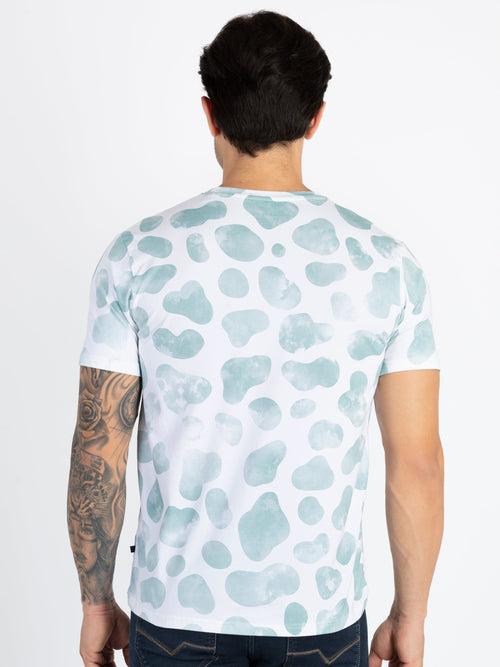 Mens All Over Printed Round Neck T-Shirt