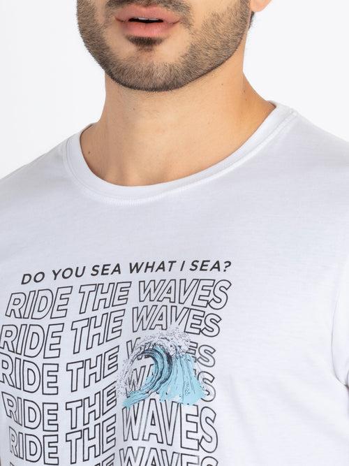 Mens Printed Round Neck T-Shirt