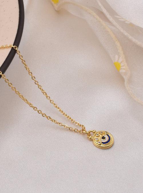 Oblong Evil Eye Necklace