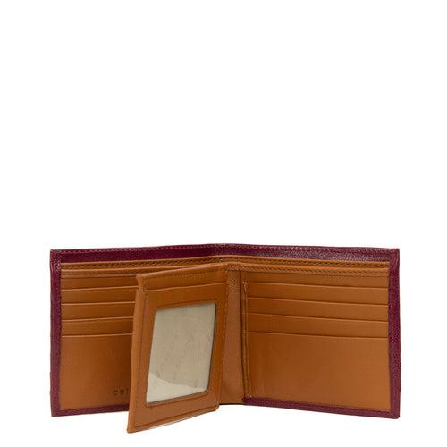 CAWM 020 | MEN'S WALLET | BERRY / TAN