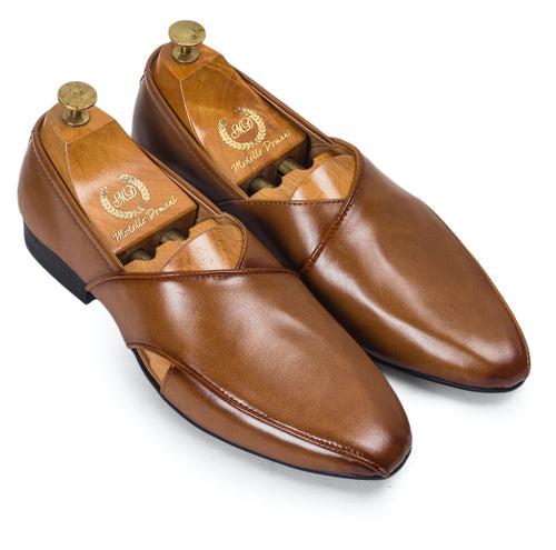 Classic Peshawari Slipons (Tan Burnish)