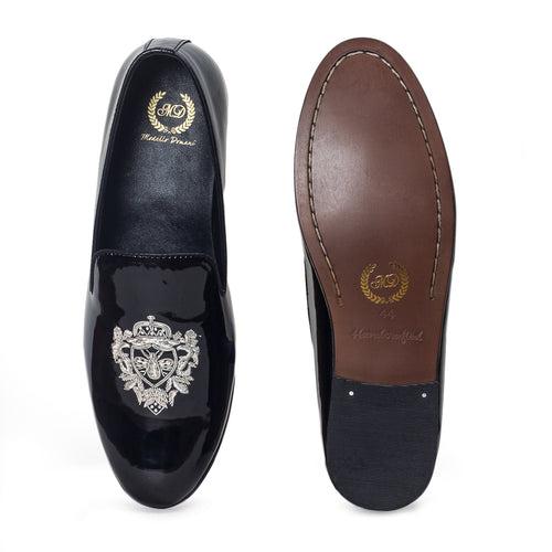 The Regal Bee Slipons (Patent Black)