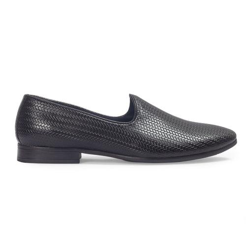 Textured Fusion Jutti Slipons (Black)