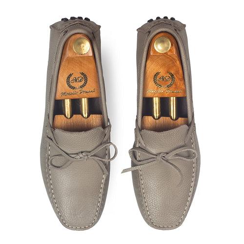 Gommino Leather Loafers (Grey-Beige)