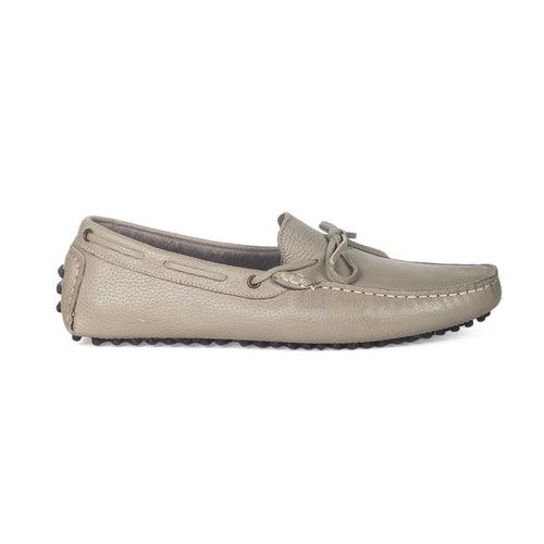 Gommino Leather Loafers (Grey-Beige)