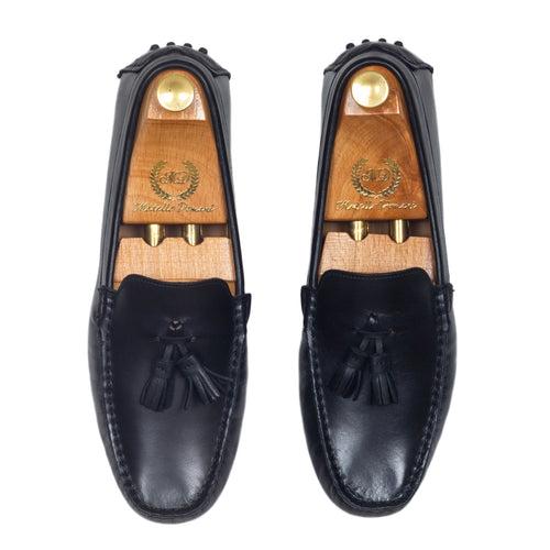 Gommino Leather Tassel Loafers (Black)