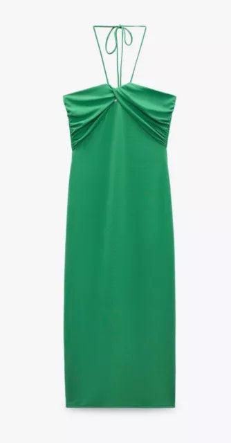 Zara Green Halter Dress