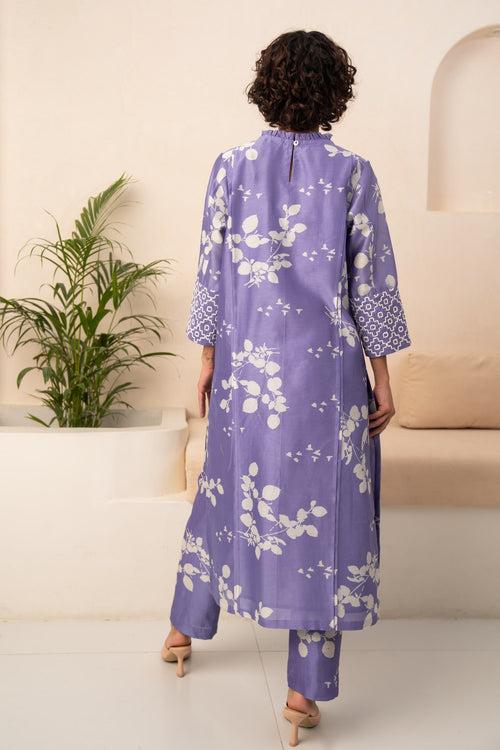 TWILIGHT FLORAL PRINTED TUNIC AND PANT SET