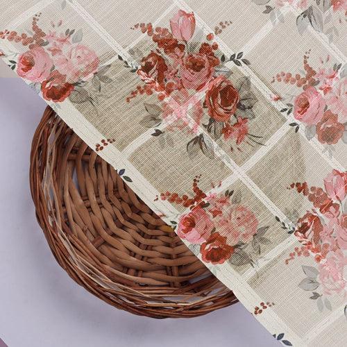 Gorgeous Floral Printed Linen Fabric Material