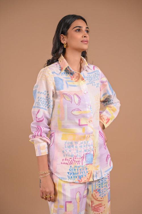 Linen Printed Co-Ord Set