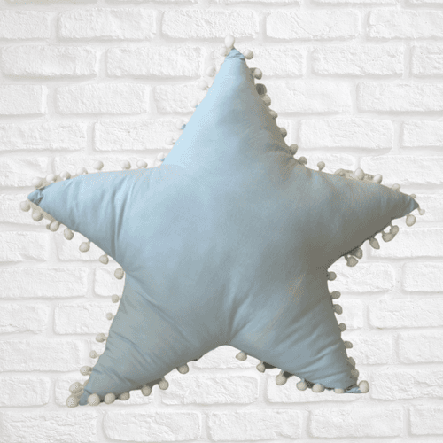 Pom Pom Star Shaped Cushion