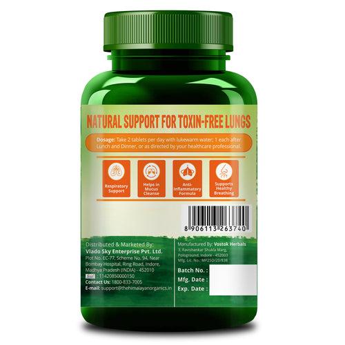 Himalayan Organics Lung Detox | Cleanse Purify | Arjuna & Vasaka Leaf | Respiratory Support | Plant Based Herbal Supplement – 60 Tablets