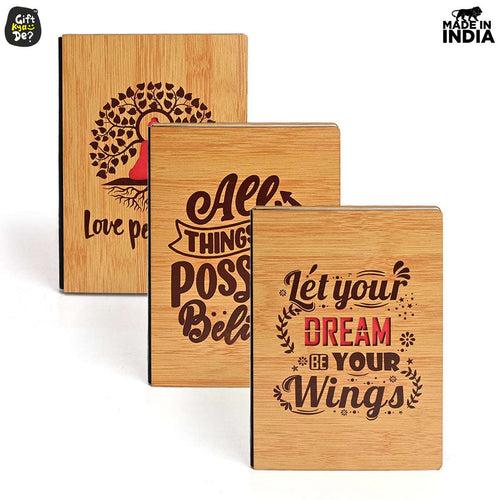 Diary Notebook | Motivational Quotes On Diary Front | Corporate Gifts (100 quality pages 8x6inch)