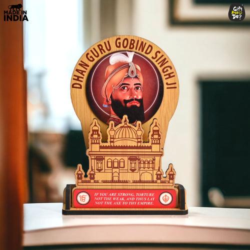 Guru Nanak Dev Ji & Guru Gobind Singh Ji Photo Frame Stand | Desk & Wall Decor | Sikh Guru's
