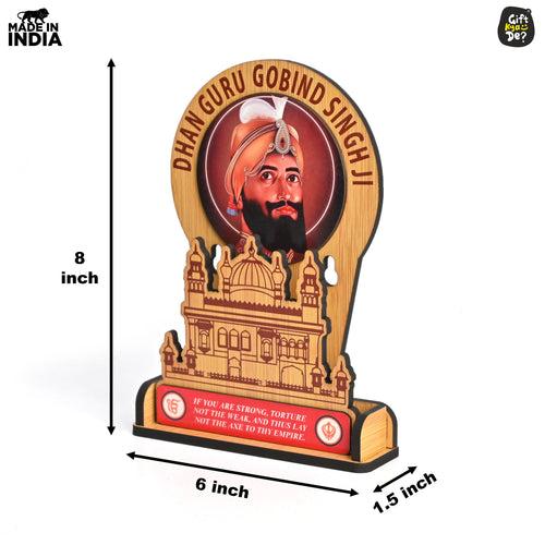 Guru Nanak Dev Ji & Guru Gobind Singh Ji Photo Frame Stand | Desk & Wall Decor | Sikh Guru's