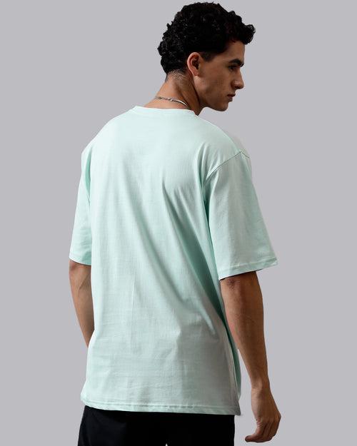 No Sweat Mint Blue Oversized Men's Tshirt