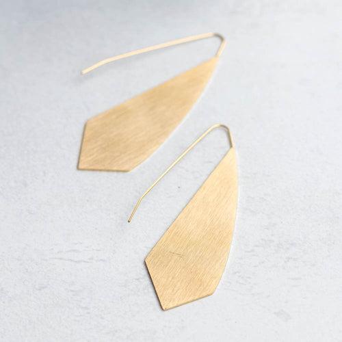 Large Triangle slate Earring