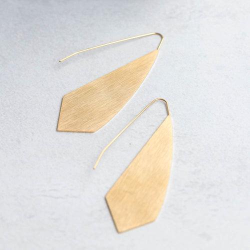 Large Triangle slate Earring