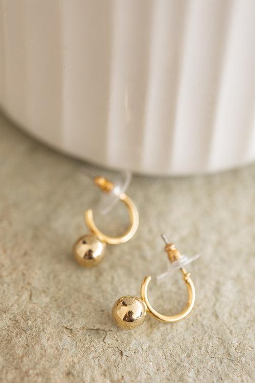 Small Ball Hoop Earring