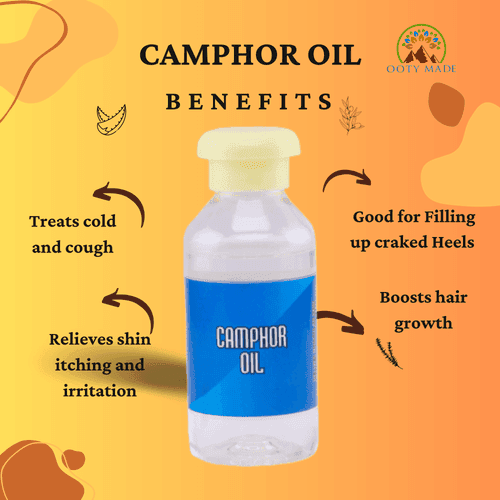 Premium Camphor Essential Oil - 100% Pure and Natural for Hair Care