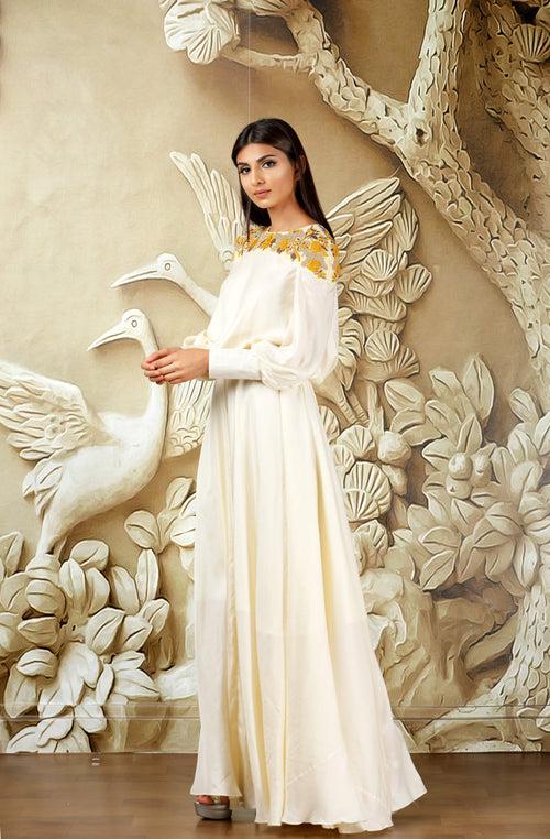 Pure Sophistication: White Lotus Full-Length Dress by Style Triggers