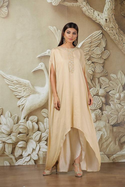 Elegance Redefined: Carnations-Dusty Beige Color Dress by Style Triggers