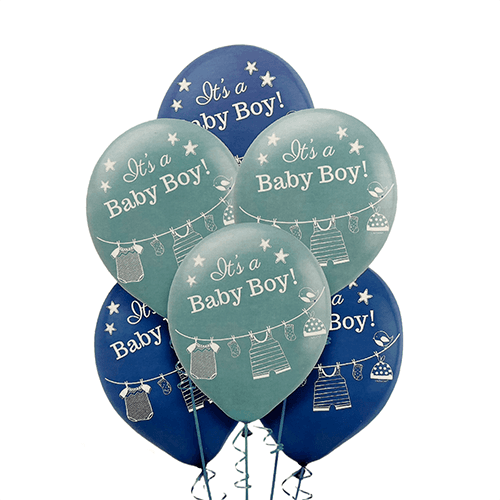 Baby Boy Latex Balloons Set [6 Pcs]