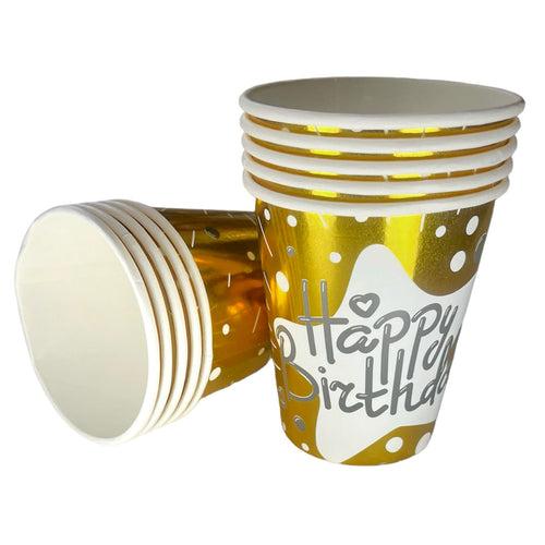 Happy Birthday Theme Glossy Cups