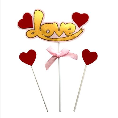 Love Cake Toppers set [3pcs]