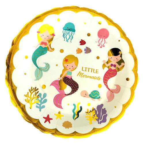 Mermaid Theme Glossy Plate