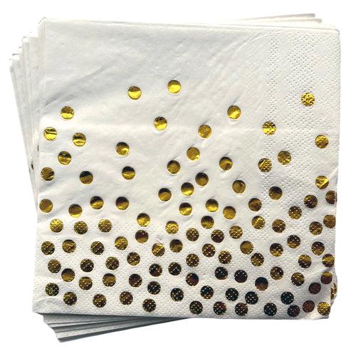 Polka Dots Theme Glossy Napkins