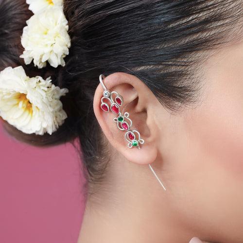 Traditional Silver 92.5 Needle Ear Cuff