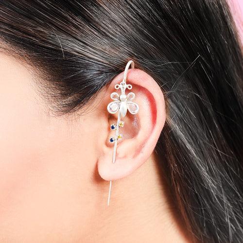 Silver Butterfly Earcuff